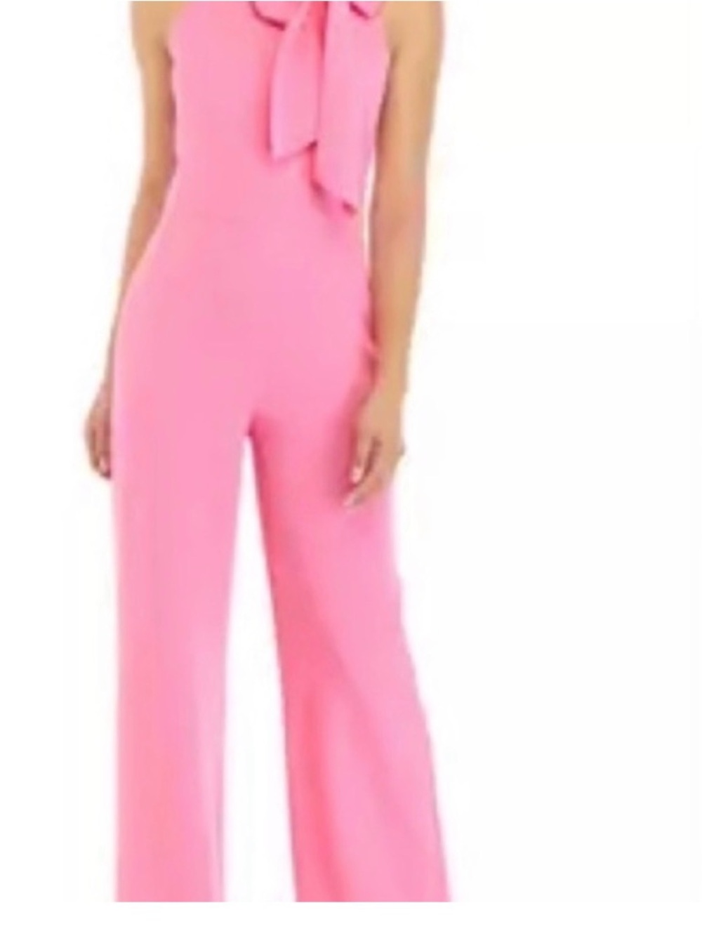 Vince Camuto Pink Sleeveless Wide-Leg Jumpsuit with Neck Tie